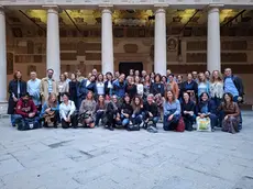 Foto di gruppo degli studenti che hanno frequentato il primo corso di Comunicazione a Padova nel 1996