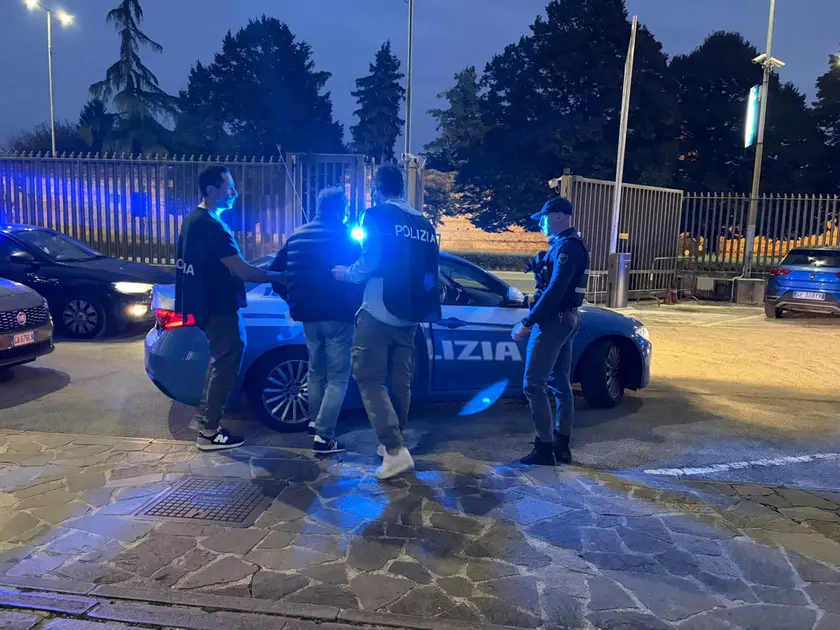 L’arresto di Luciano Donadio a Vicenza da parte degli agenti della polizia di Stato