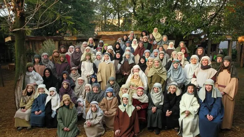 I figuranti di una precedente edizione del Presepe vivente di Annone Veneto