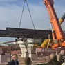 Il varo della prima campata dello scavalco di Calvecchia