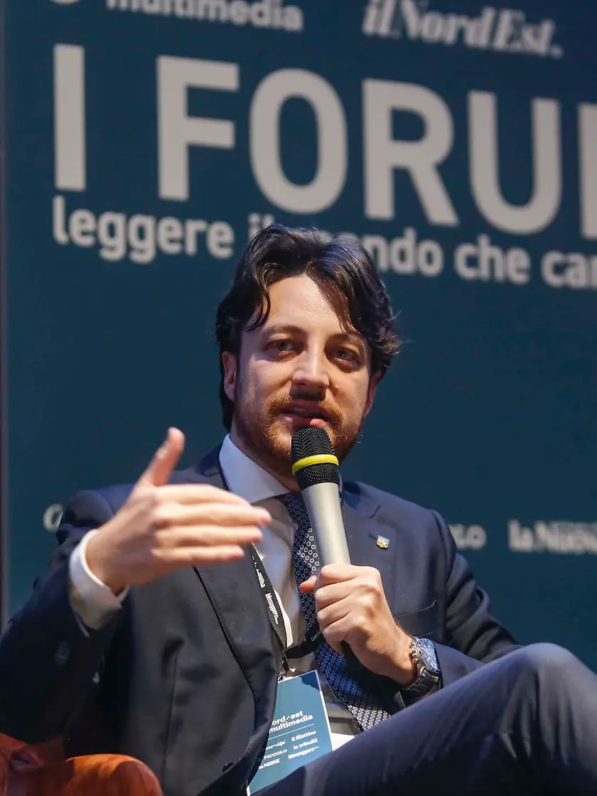 Il presidente del Veneto Alberto Stefani