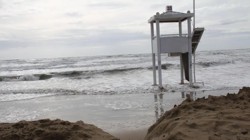 La mareggiata a Jesolo