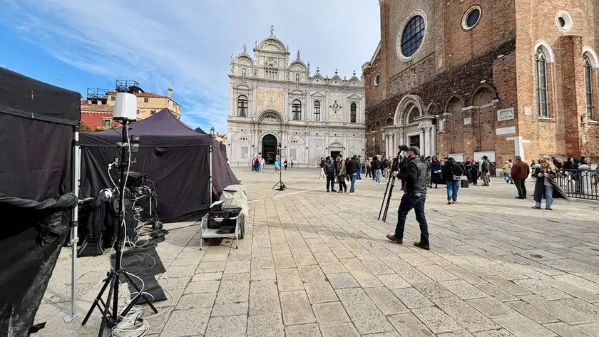Le riprese del film “Upgraded 2” in Campo Santi Giovanni e Paolo