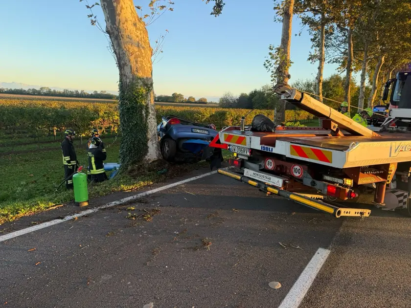 Il luogo in cui è avvenuto l'incidente, lungo la Jesolana a Caorle