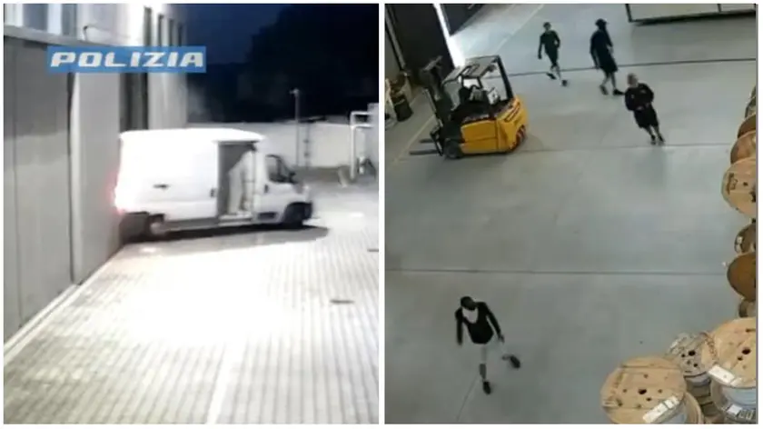 Due immagini della banda in azione