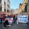 La manifestazione studentesca a Venezia (foto Matteo Tagliapietra/Interpress)