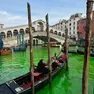 Il Canal Grande colorato di verde