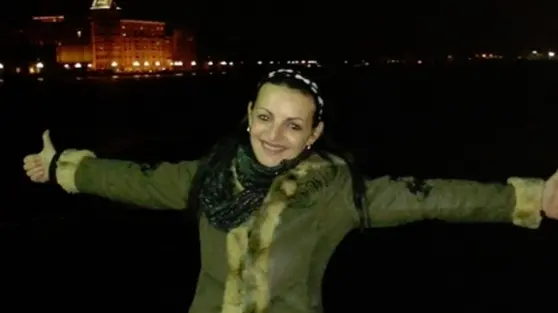 Doina Matei al pontile delle Zattere, a Venezia. Foto: il Messaggero - Facebook
