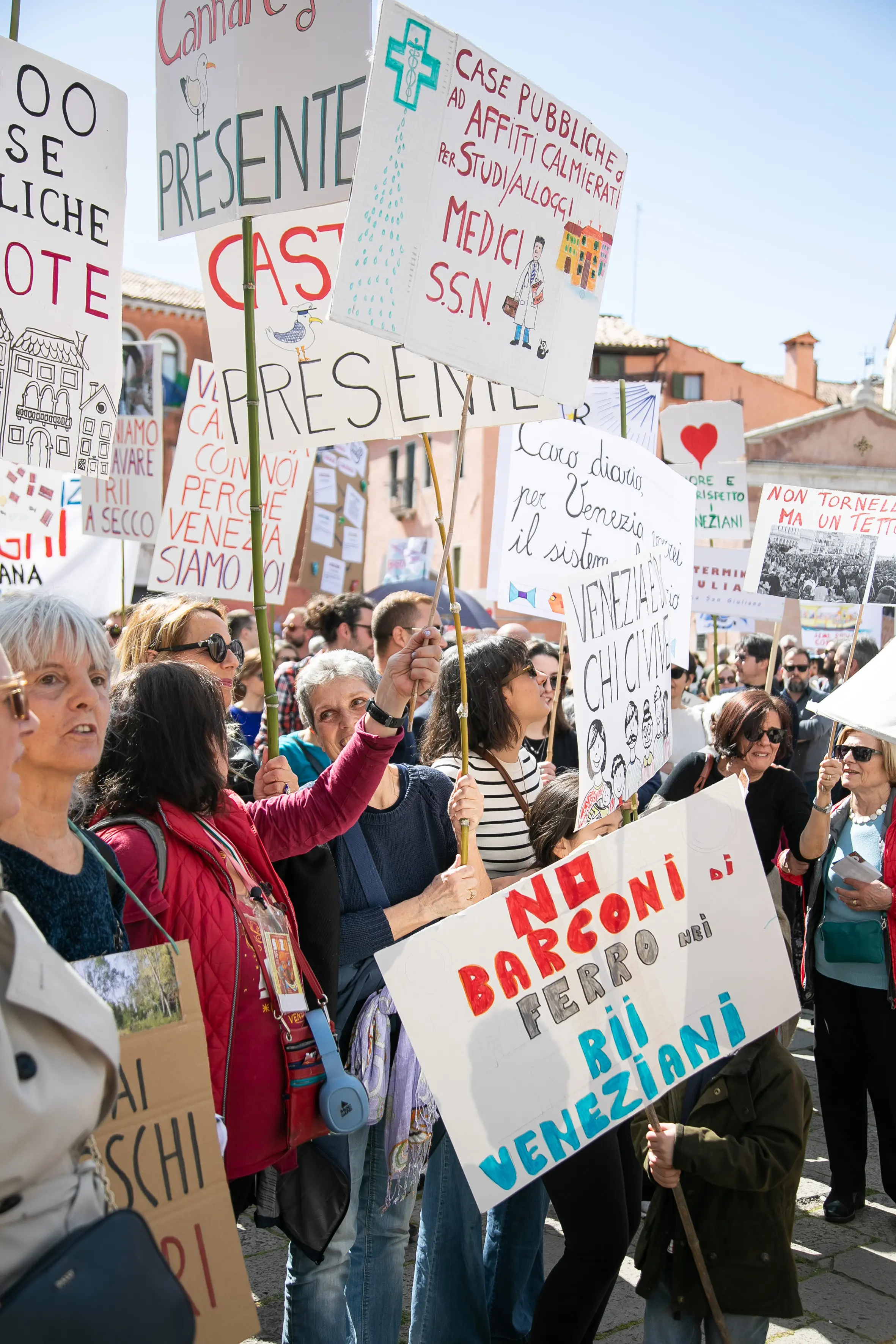 Venezia, sant angelo. 16.4.23 Manifestazione per la salvaguardia di Venezia