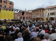 Festival della Politica day 4.Tito Boeri con Roberto Papetti in 'Il Lavoro da rifondare'.Piazza Ferretto, Mestre