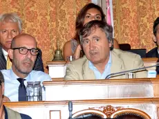 Interpress/Mazzega Venezia, 29.07.2016.- Consiglio Comunale, Cà Farsetti presidiata dalle forze dell'Ordine per la protesta dei Comunali e BLM.- Nella foto Zuin e Brugnaro