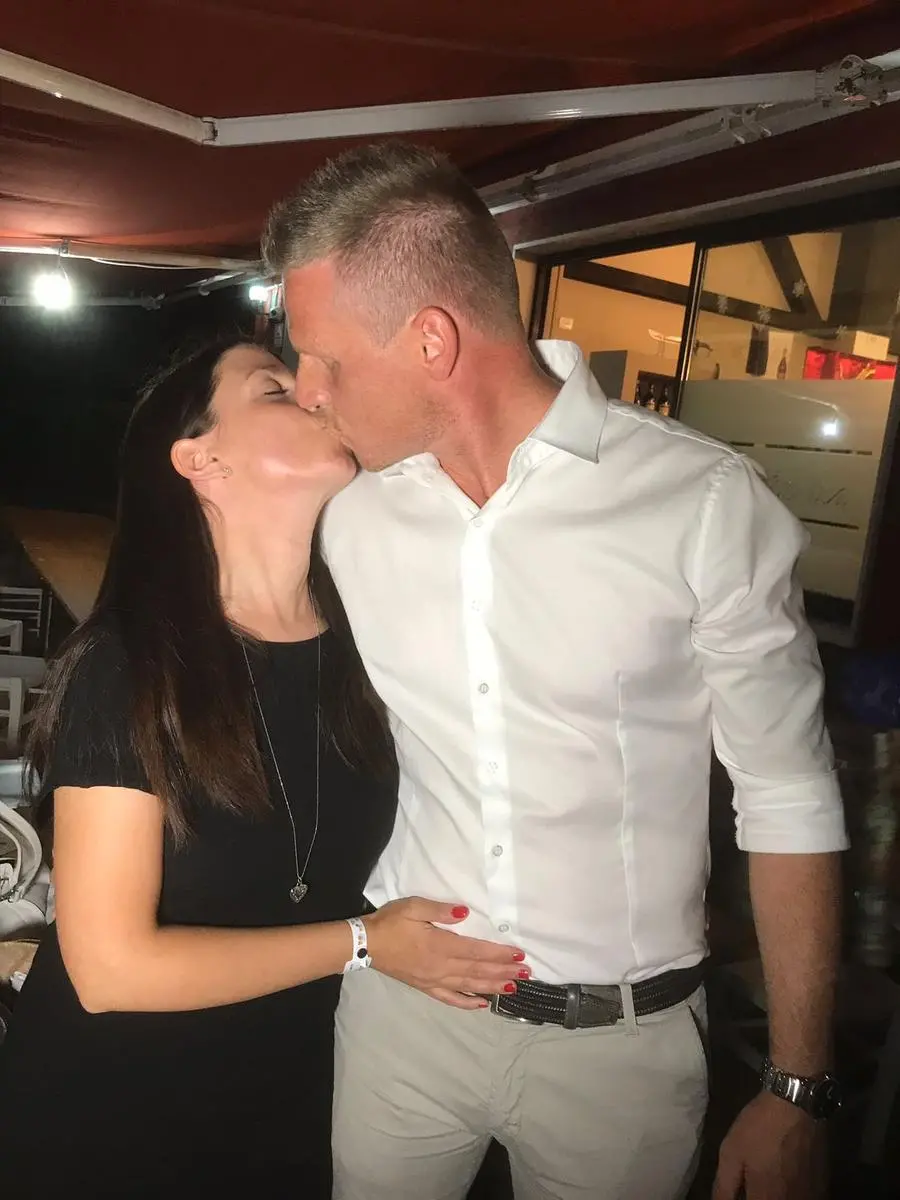 Saccarolo con la moglie Lucia (foto Porcile)