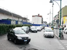 Piazzale Favretti e cantiere presso stazione ferroviaria di Mestre.