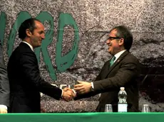 In teatro comunale alla presenza di Roberto Maroni e Luca Zaia vengono presentati i candidati per le amministrative Belluno Feltre Leonardo Colle e Signoretti