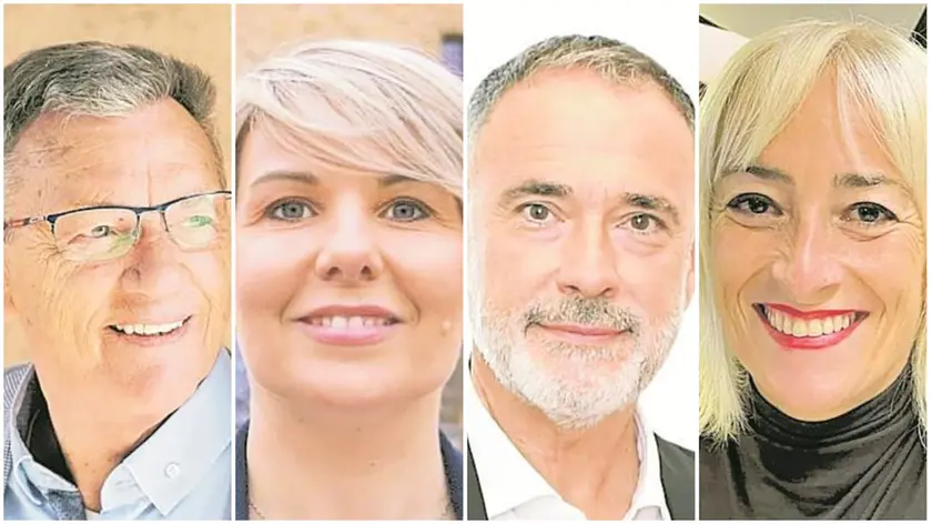 I candidati Antonio Bertoncello, Sara Moretto, Luigi Toffolo e Alida Manzato