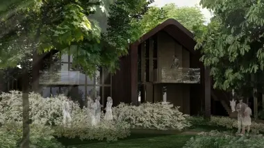 Il rendering delle villette da costruire a Ca’ Roman