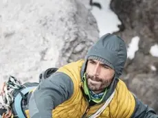 Francesco Favilli impegnato in parete