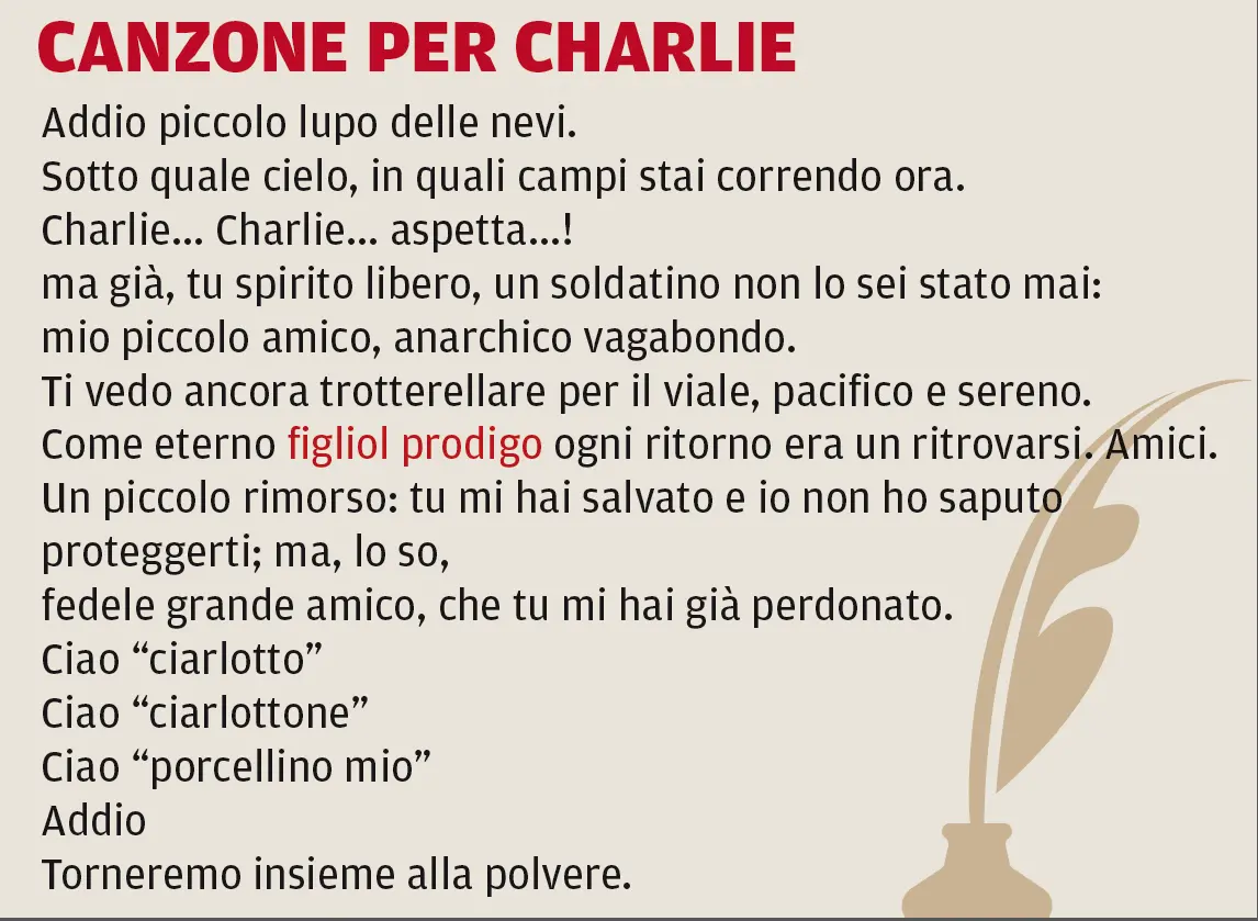 La poesia che Gianni Trez ha scritto per il suo cagnolino, morto dopo essere stato aggredito da quattro cani