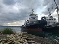 La nave 'Mar Ionio' della missione Mediterranea in una foto diffusa dall'ufficio stampa della missione stessa. Roma, 4 ottobre 2018. ANSA/ US MEDITERRANEA +++ NO SALES - EDITORIAL USE ONLY +++