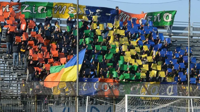 Interpress/M.Tagliapietra Venezia 12.03.2017.- Calcio Venezia/Modena. Curva Modena
