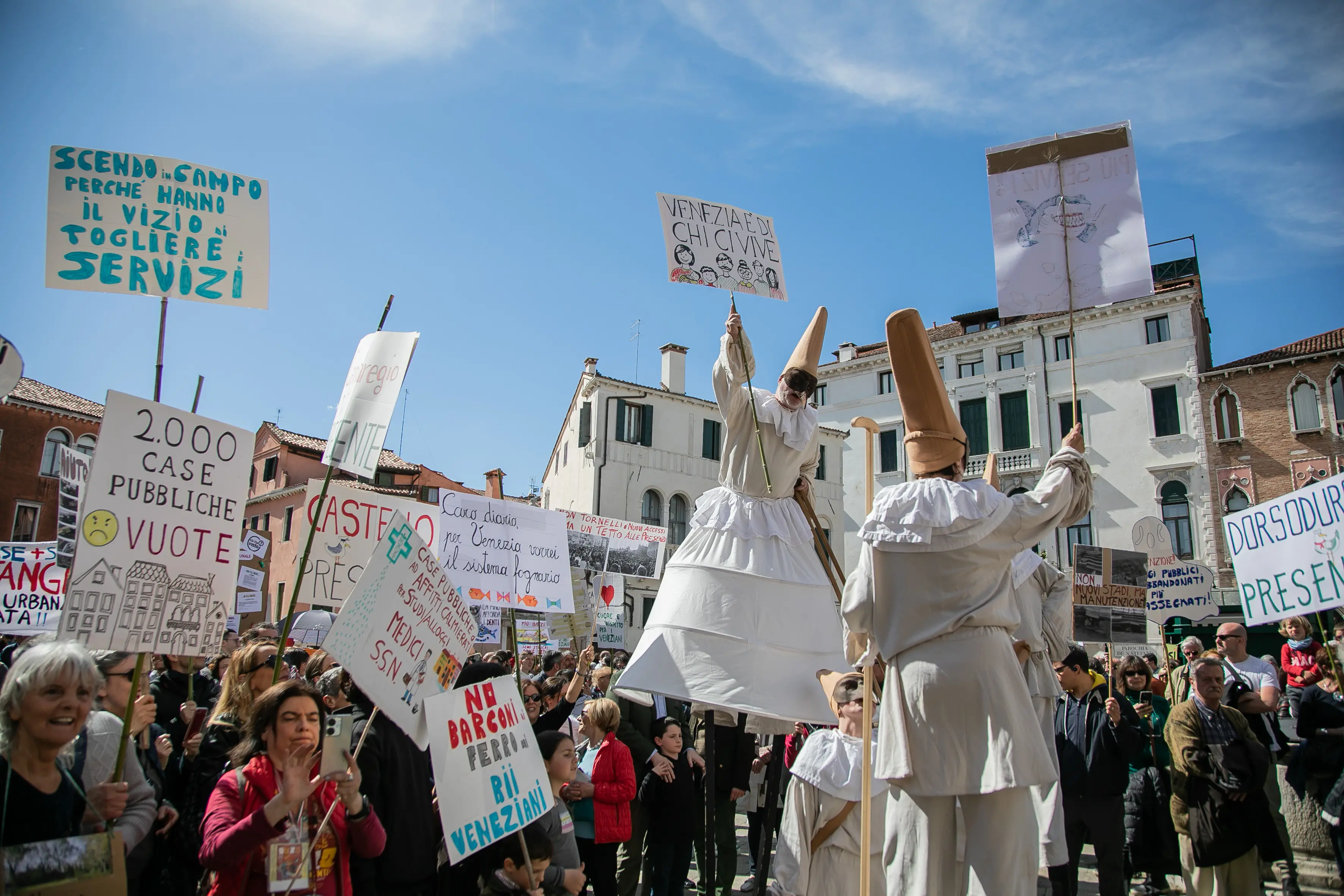 Venezia, sant angelo. 16.4.23 Manifestazione per la salvaguardia di Venezia