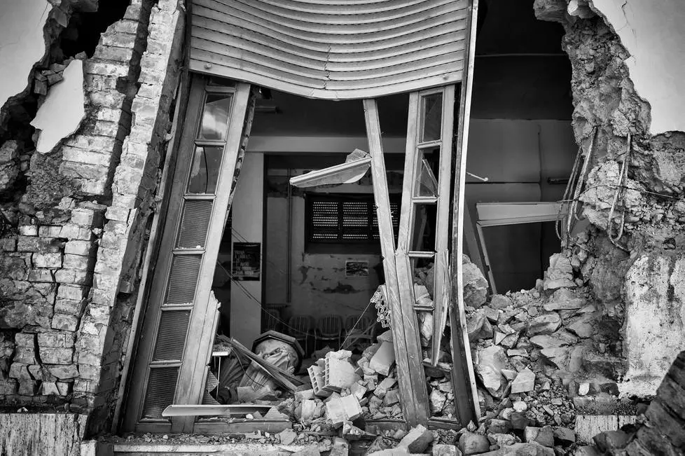 24 Agosto 2016 - Terremoto Amatrice - Macerie presso il Convento Don Minozzi di Amatrice.