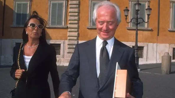 Leonardo Del Vecchio e la moglie