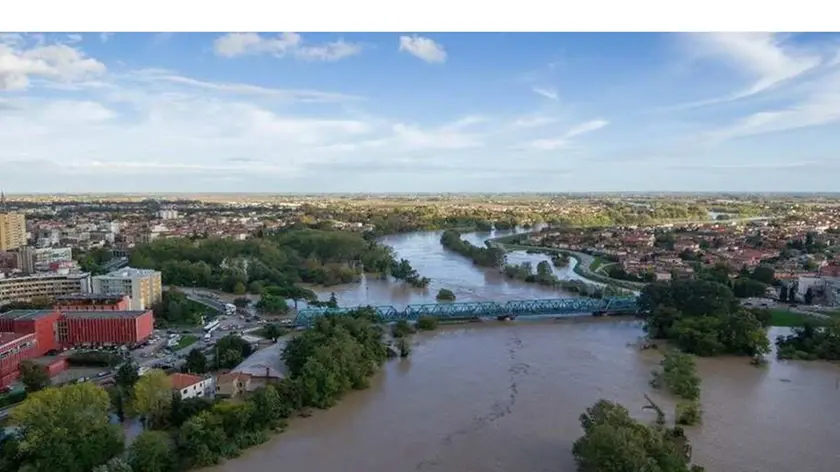 Il Piave a San Donà all'altezza del Ponte della Vittoria