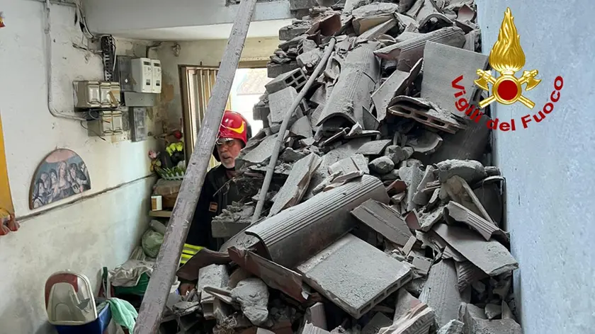 L'intervento dei vigili del fuoco a Cavarzere
