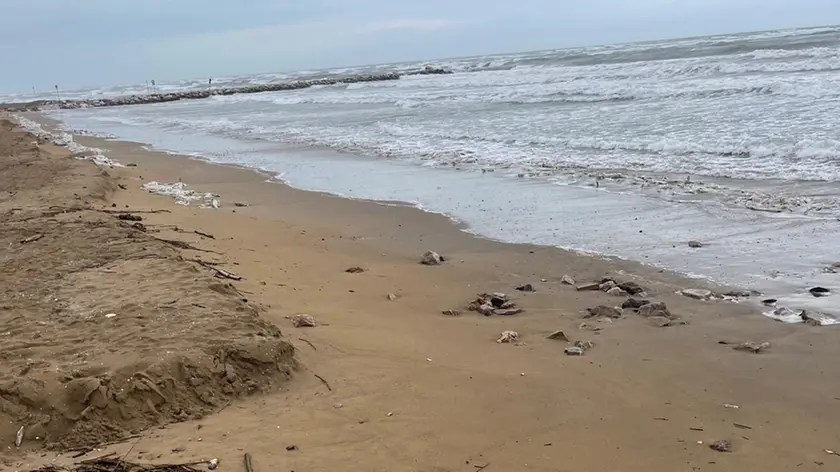 La mareggiata a Jesolo
