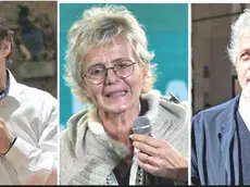 Da sinistra Andre Geim, Elena Cattaneo e Nicola Piovani