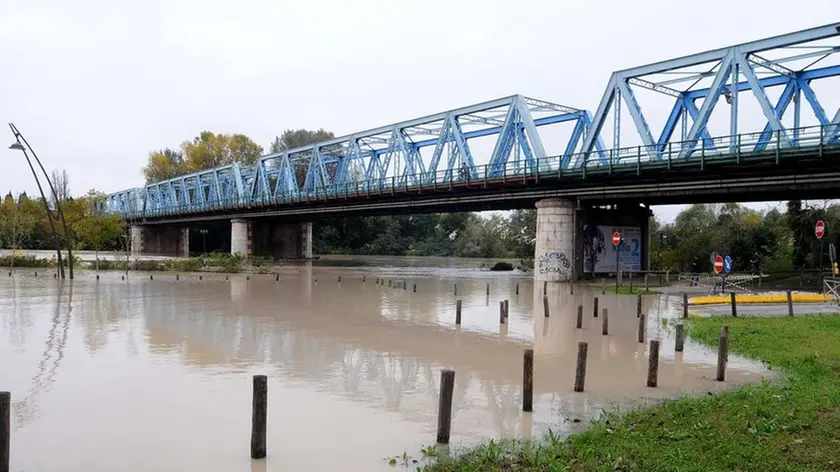 SAN DONA' DI P. - DINO TOMMASELLA - COLUCCI- FIUME PIAVE IN PIENA - PARCHEGGIO AREA GOLENA CHIUSA