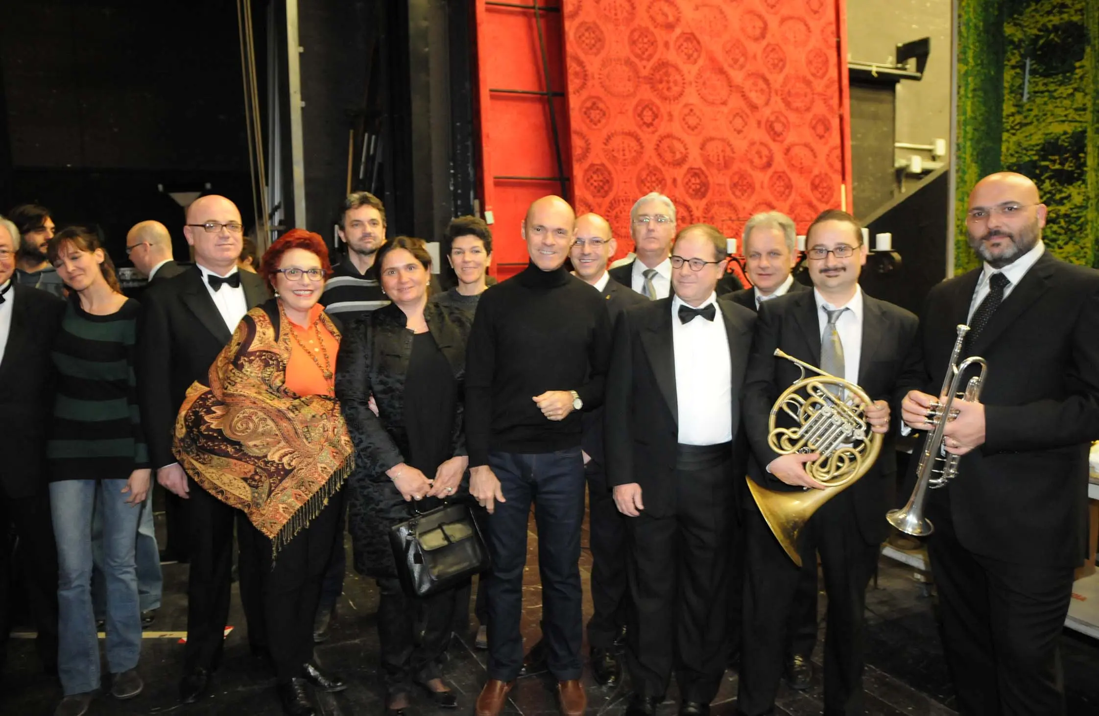 Zappalorto con i musicisti dell'Orchestra della Fenice