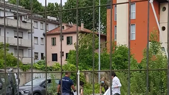 Il punto dove è stata trovata la salma a Mestre (foto Giampaolo Conte)