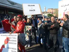 Interpress/M.Tagliapietra Venezia 26.03.2016.- Manifestazione comunità Musulmane. Stazione Santa Lucia.