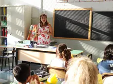 Il primo giorno di scuola per gli alunni dell'Istituto Comprensivo Padre Gemelli di Torino, 12 settembre 2011. ANSA / DI MARCO