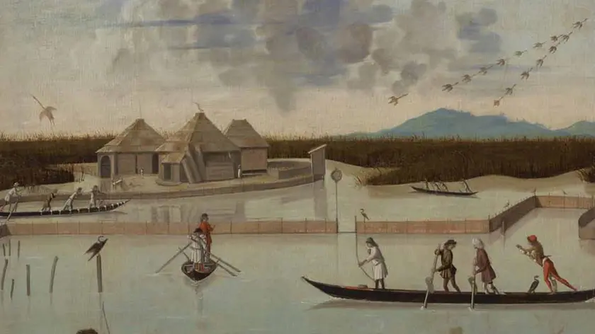 “Caccia in valle” (particolare) del Carpaccio