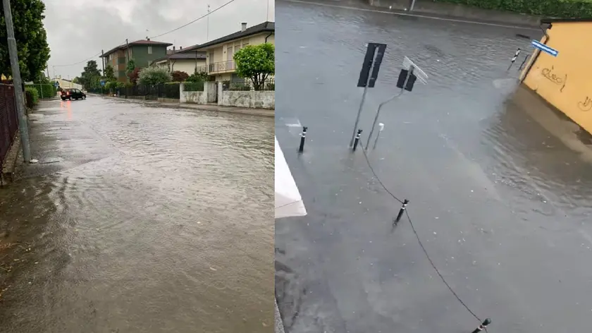 Allagamenti in via Capaleo a Stra e in via Cattaneo a Spinea