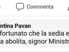 Il post sotto accusa ora rimosso