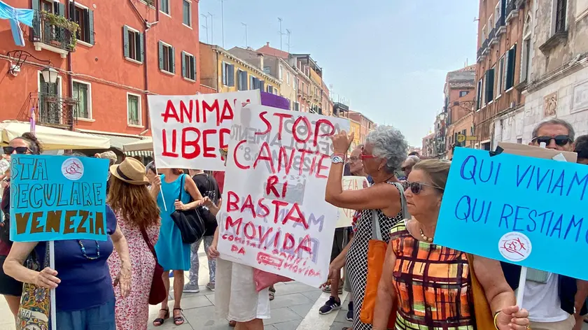 La manifestazione a Venezia
