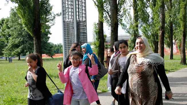 Piscina comunale Parco Bissuola: manifestazione di Forza Nuova contro l'iniziativa piscina aperta alle donne musulmane.