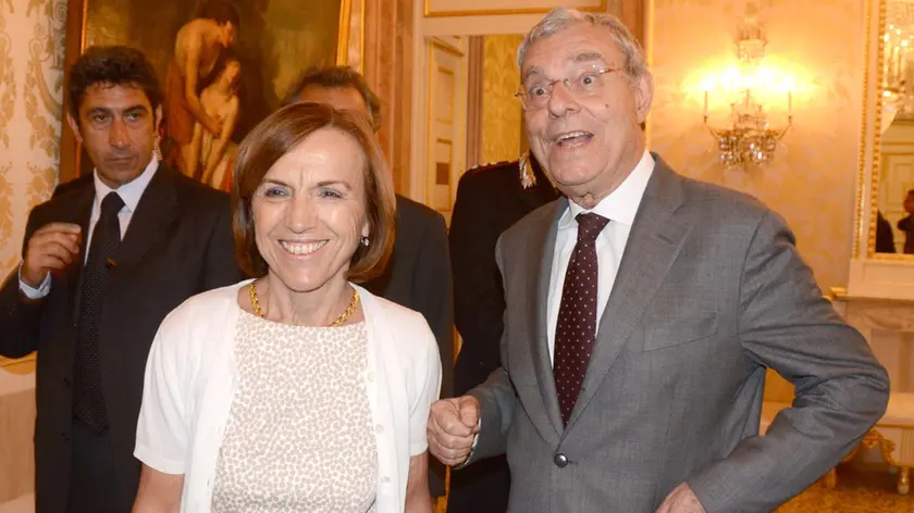 Il professor Giuliano Segre con l'allora ministro Elsa Fornero