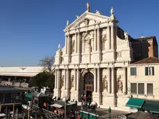 Interpress/M.Tagliapietra Venezia 15.12.2018.- Inaugurazione restauro facciata della Chiesa degli Scalzi.