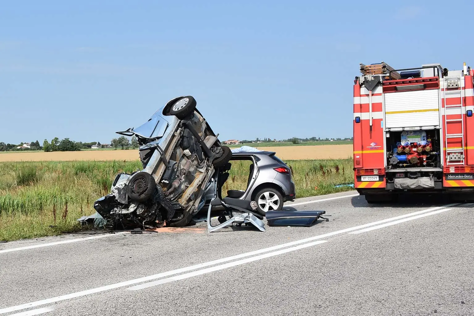 L'incidente (foto Tommasella)