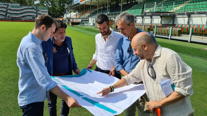 Un sopralluogo allo stadio Penzo
