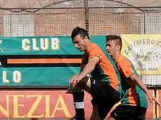 Interpress/Mazzega Cruccu Venezia, 28.04.2013.- Calcio Stadio PL Penzo, FBC Unione Venezie / AC Giacomense.- Nella foto l'azione del terzo gol del Venezia realizzato da Bocalon