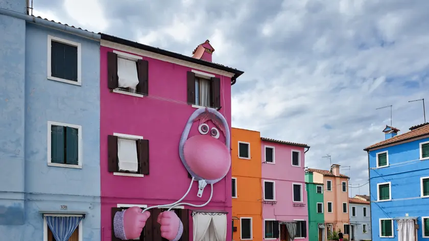 Un'installazione a Burano