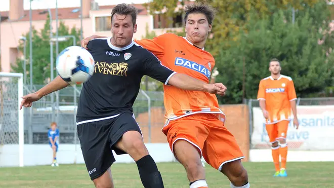 (CRUCCU) SAN DONA' DI PIAVE 14/08/2013 MATTEO BOEM.VENEZIA (MAGLIA NERA) VS UDINESE.N¡8 MARACCHI (VENEZIA)..