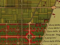 COLUCCI - DINO TOMMASELLA - JESOLO - VECCHIA CARTINA TOPOGRAFICA DI JESOLO