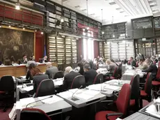 Aula Commissione Bilancio della Camera durante l'esame della Legge di Stabilita', Roma 19 novembre 2014. ANSA/GIUSEPPE LAMI